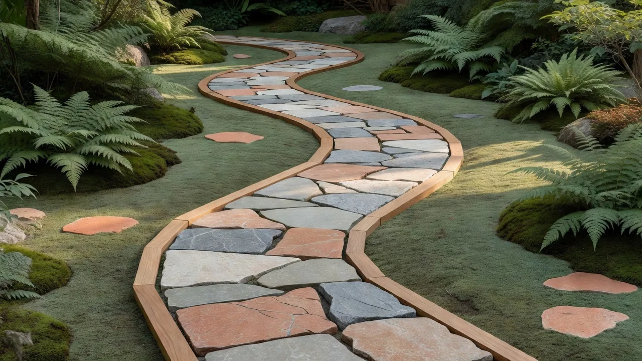 石畳の小道 — 全景