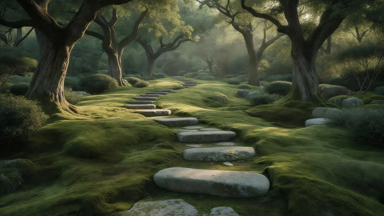 苔むす道